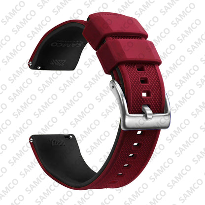 Premium Silicone Watch Band – Quick Release Rubber Strap, 18mm 20mm 22mm Replacement Watchband