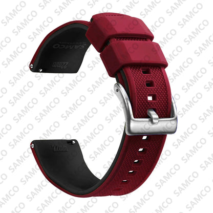 Premium Silicone Watch Band - Quick Release Rubber Replacement Strap for 18mm 20mm 22mm Watches