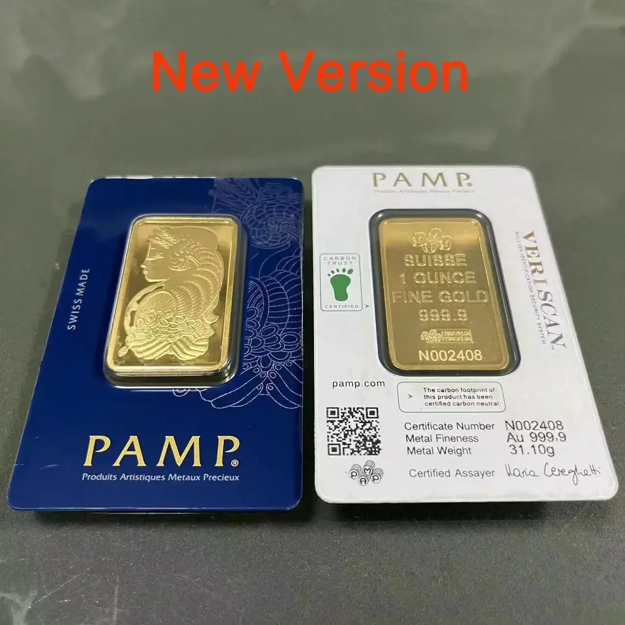 24K Gold Plated Copper Bar – 1g-100g Sealed Bullion Ingot, Non-Magnetic Golden Craft Gift
