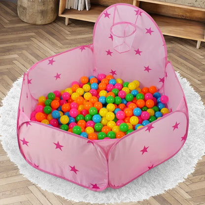 Foldable Kids Play Tent - Large Pop-Up Ball Pool Toy Enclosure for Indoor & Beach Fun