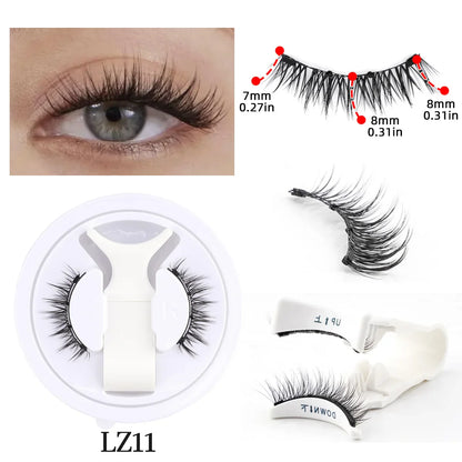 Reusable Magnetic Eyelashes Set – Natural Curly Fluffy False Lashes with Tweezers, No Glue Needed Makeup