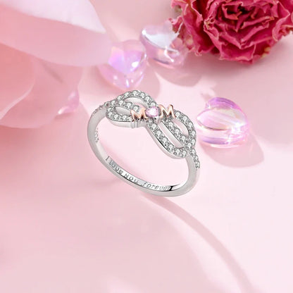 925 Sterling Silver Rings - Bow, Heart, Sun, Moon & Star Zircon Jewelry for Women, Birthday & Anniversary Gift