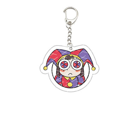 The Amazing Digital Circus Acrylic Keychain – Pomni, Jax, Ragatha, Gangle & Kinger Fan Gift Keyring for Bags & Accessories