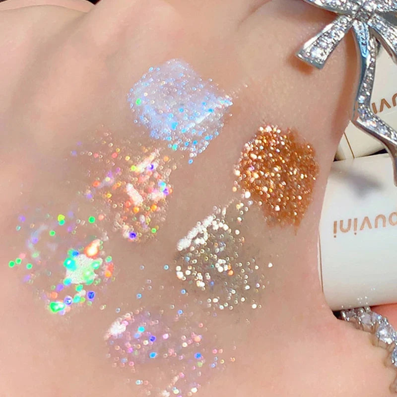 Cappuvini Star Dots Liquid Eye Shadow, Pearlescent High Gloss, Fine Flashing for Easy Application, Dazzling Liquid Eye Shadow