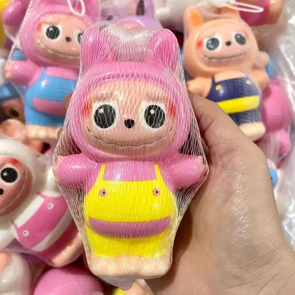 Labubu Blind Box Stress Relief Toy Slow Rebound Cartoon Doll Grip Training Gift for Kids