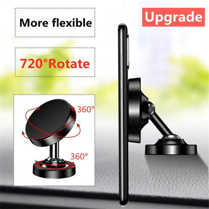 Magnetic Car Phone Holder Stand - Dashboard Magnet Mount for iPhone, Samsung, Xiaomi - Secure Smartphone Support In-Car Bracket