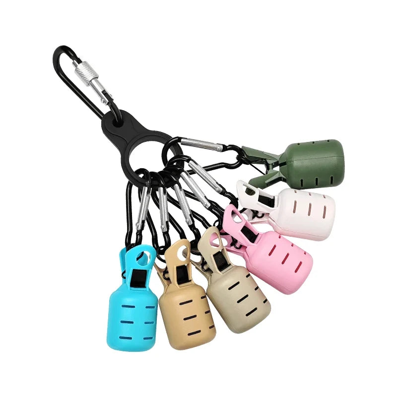 Squid Jig Bait Protector Kit - 6-Piece Octopus Egi Hook Covers with Carabiner