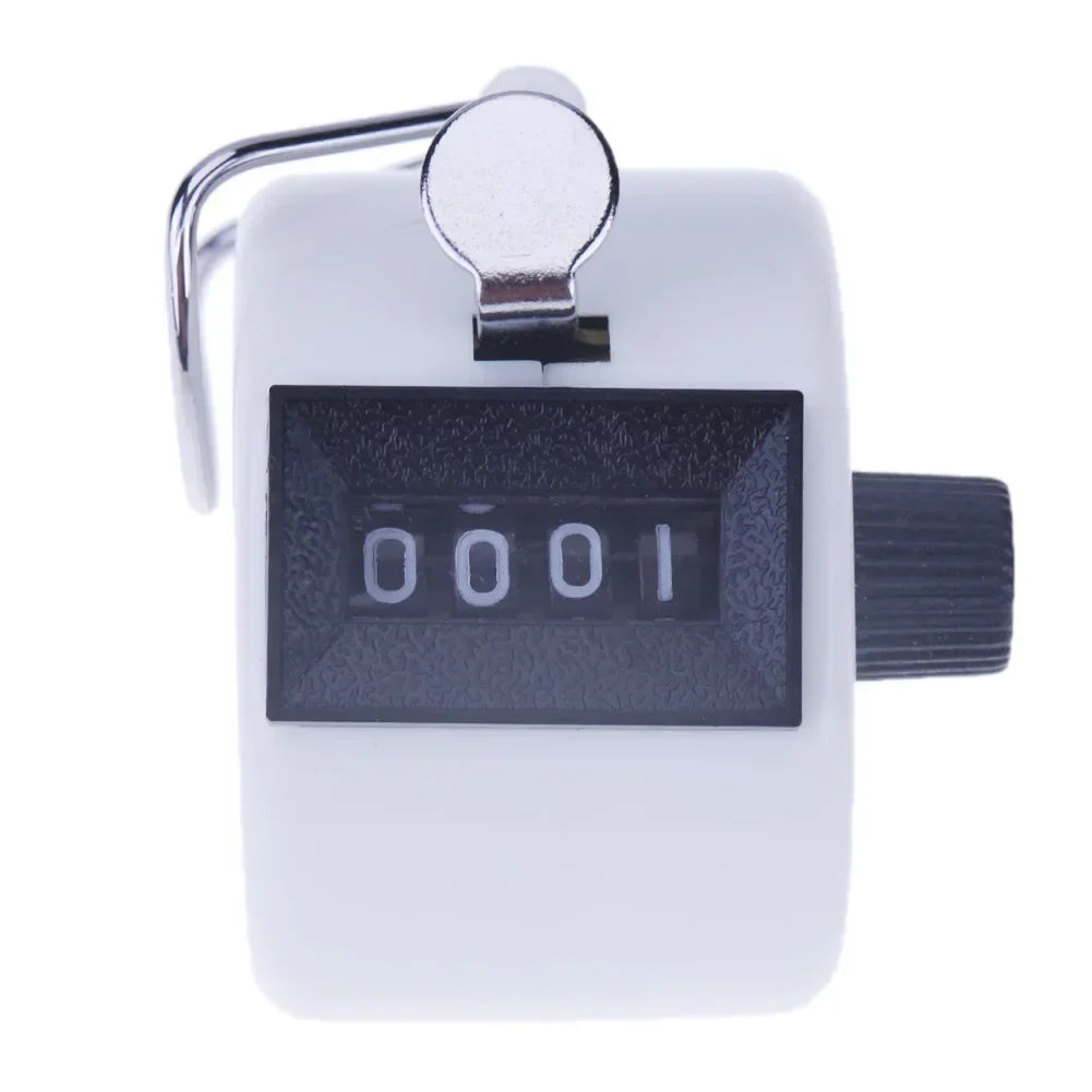 Handheld 4-Digit Tally Counter – Mechanical Manual Palm Clicker for Number Counting, Assorted Colors