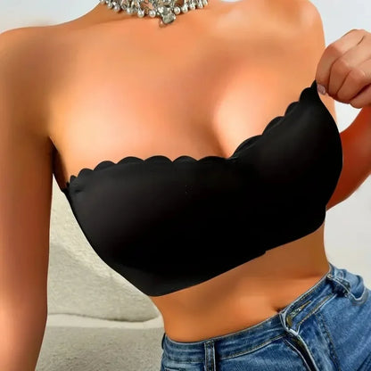 Front-Closure Seamless Bra – Wireless Breathable Comfort Support Bra, Invisible Smooth Underwear for Women Solid Color Gathering Fit