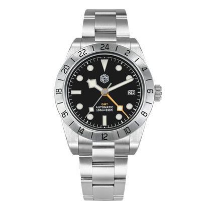 San Martin 39mm NH34 BB GMT Automatic Mechanical Sport Watch — Sapphire Luminous Waterproof 100m for Men Relogio SN0054