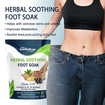1-10 Bags Foot Bath Gel – Natural Herbal Foot Soak Beads for Detox, Dehumidification, Fatigue Relief & Leg Vein Repair