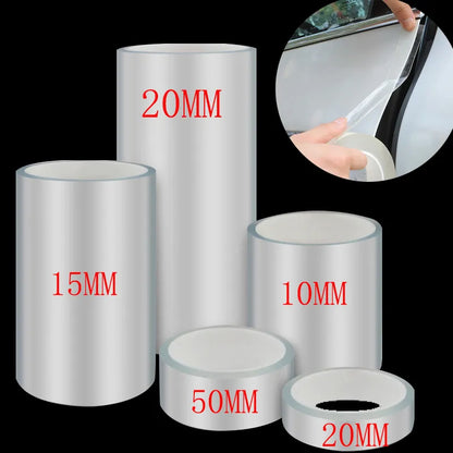 Transparent Car Door Protector Stickers: Anti-Scratch Nano Tape for Auto Trunk Sill, Scuff Protection Film - Door Edge Protective