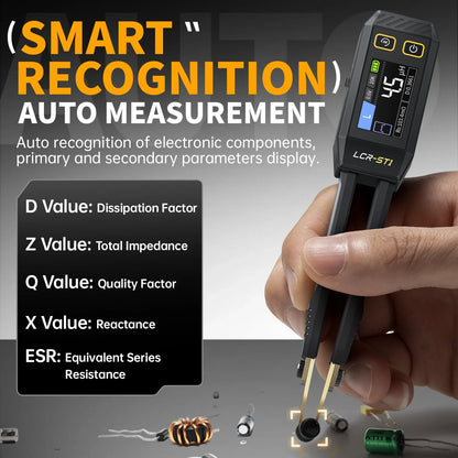 FNIRSI LCR-ST1 Mini Smart Tweezer – LCR, ESR, Resistance & Capacitance Tester for SMD Components