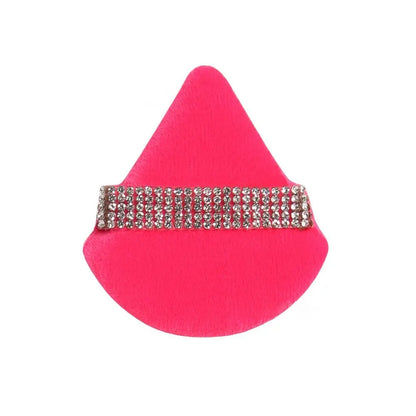 Diamond Triangle Velvet Powder Puff – Soft Makeup Sponge for Smooth Facial Foundation Application