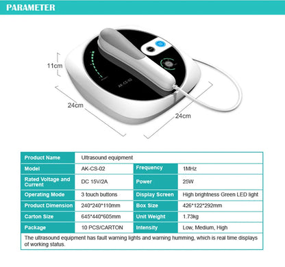 Ultrasound Physiotherapy Massage Device – 1MHz Ultrasonic Instrument for Muscle & Joint Pain Relief, Drug-Free Therapy