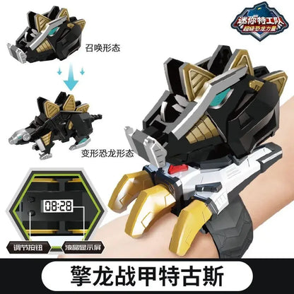 Genuine Mini Secret Service Watch Toy – Boy's Mecha Deformation Robot & Super Dinosaur Power