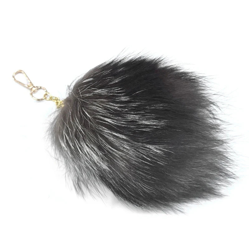 New Fashion Wolf Tail Fur Keychain – Unisex Car Keyring & Bag Charm Accessory Gift
