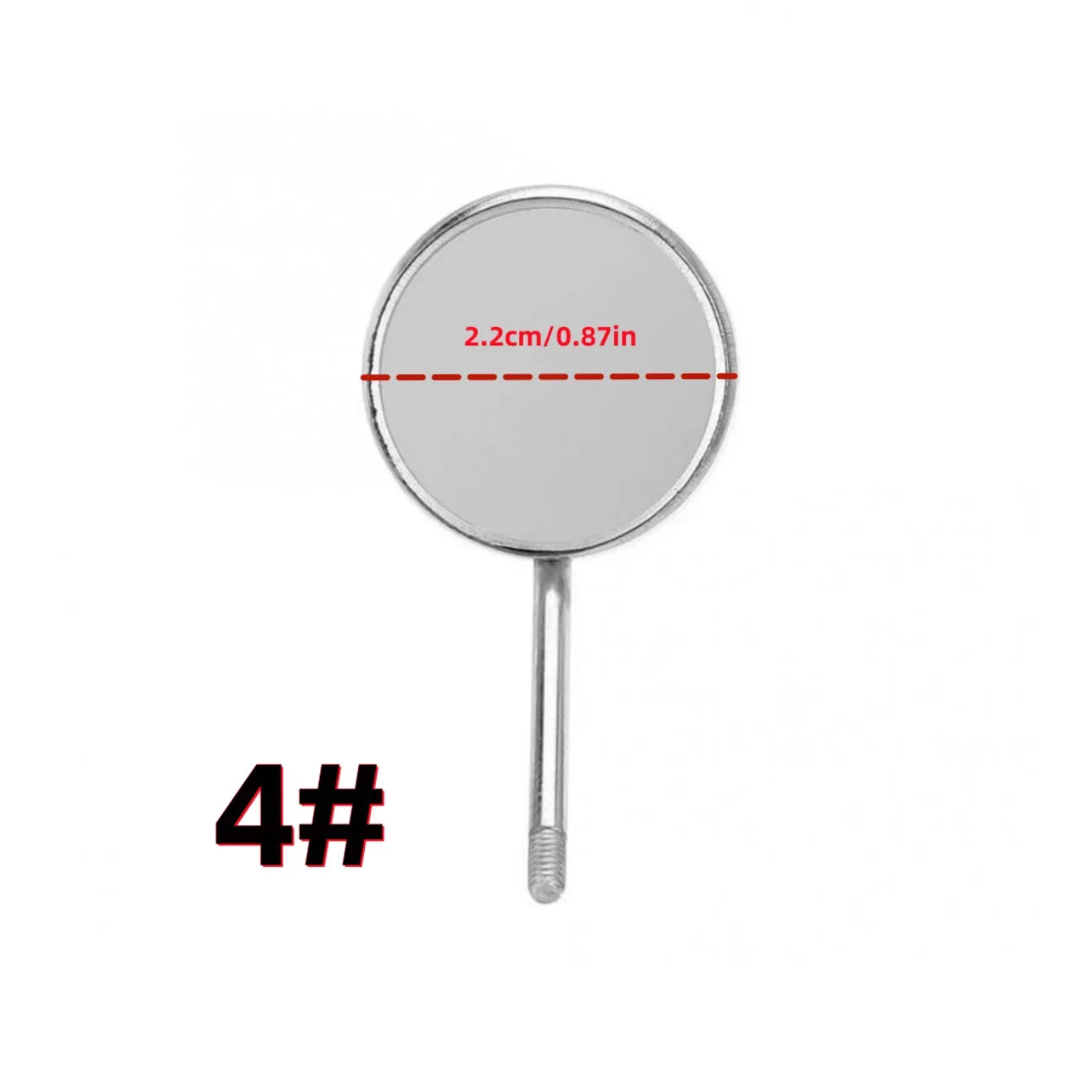 12pcs Dental Mouth Mirror Heads – Stainless Steel Cone Socket Intraoral Oral Mirrors #4 & #5