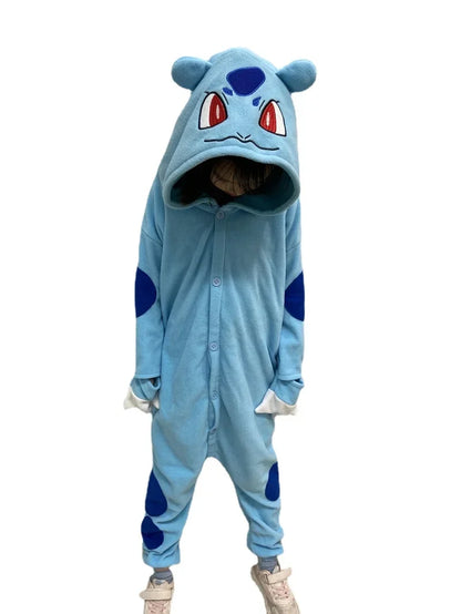TAKARA TOMY Pokémon Kids Onesie - Jigglypuff, Pikachu, Gengar, Snorlax & Bulbasaur Cosplay Pajamas