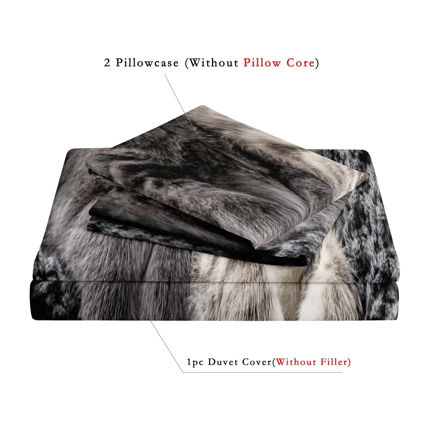 3-Piece Romantic Cat Print Duvet Cover Set - Soft Valentine’s Day Couple Bedding