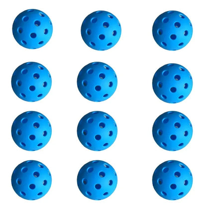 6/12pcs Indoor Pickleball Balls – Colorful & Durable 40-Hole 72mm Training & Practice Balls for Entertainment