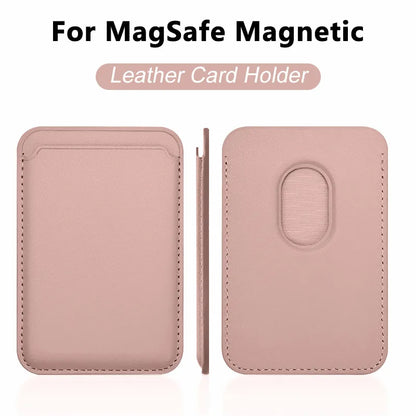 Luxury Magnetic Leather Wallet Case for iPhone 12–16 Pro Max — MagSafe Card Holder Phone Cover