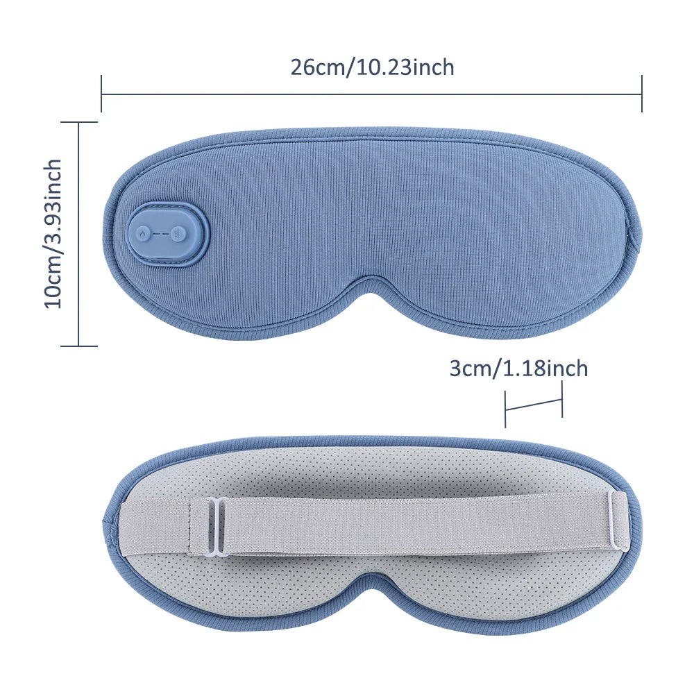 USB Heated Eye Mask with Vibration Massage – Relieve Eye Fatigue, Dry Eyes, and Promote Sleep for Home, Office & Travel