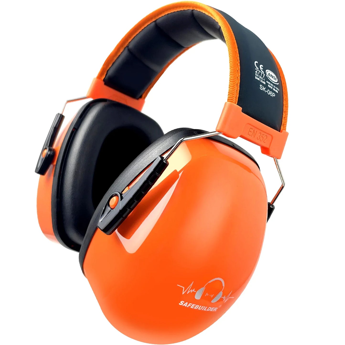 Adjustable Noise Reduction Ear Muffs NRR 28dB – SK-06P Hearing Protection Ear Defenders for Work, Mowing & Industrial Use