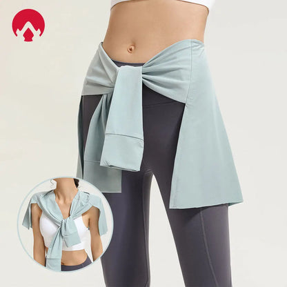 Women’s Workout Wrap Skirt – Short Yoga Dance Ballet Gym Cover Up Fitness Thigh Cover Skirt