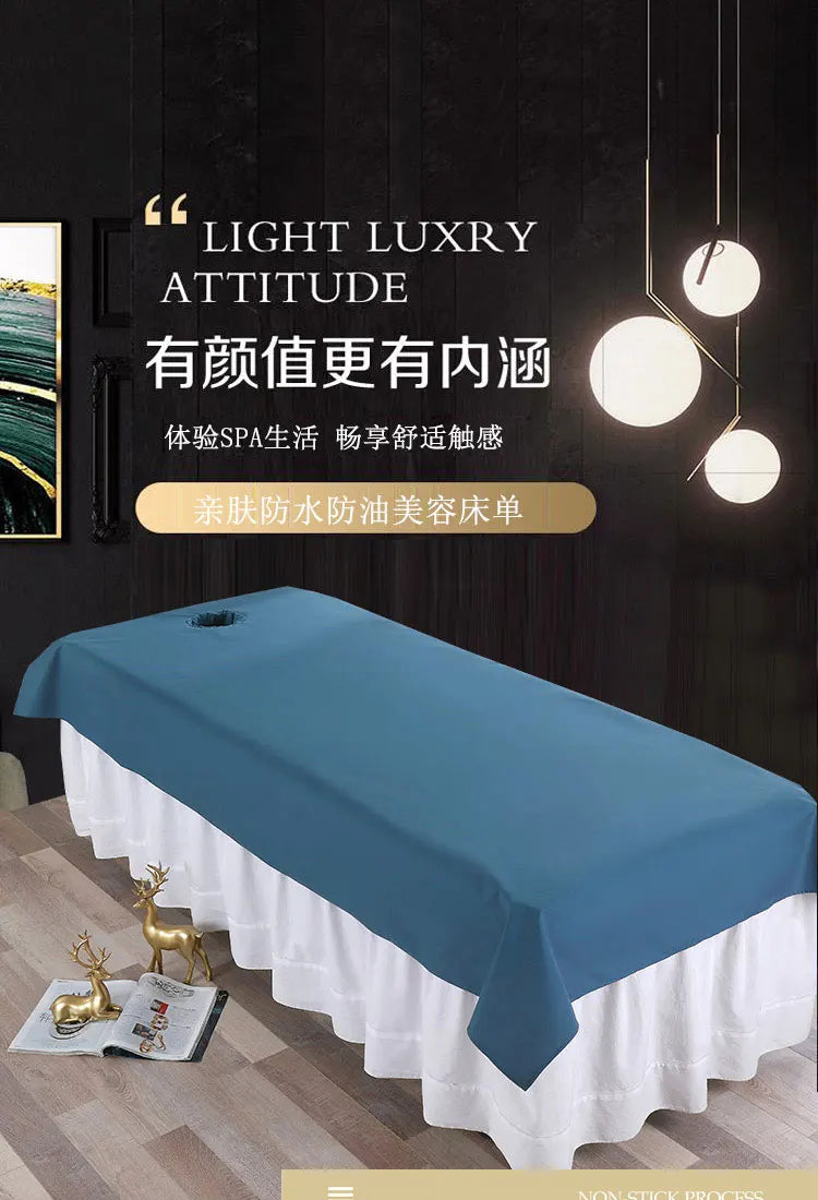 Waterproof Oilproof Beauty Salon Bed Sheets – Skin-Friendly Spa Massage Table Covers for Salon & Barbershop