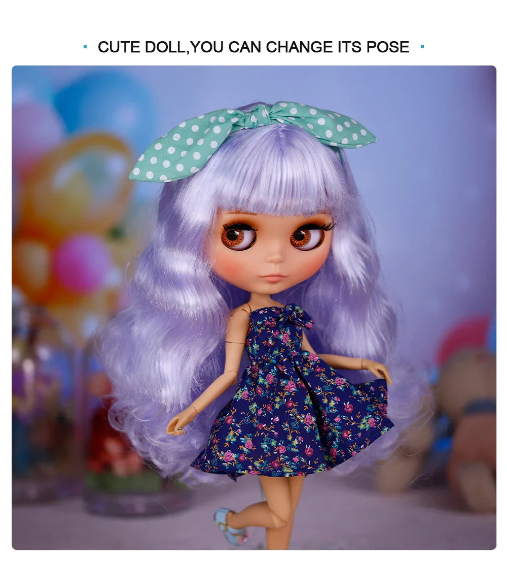 ICY DBS Blyth 1/6 Joint Doll – 30cm Tan Skin Matte Face BJD Girl Doll Toy Gift