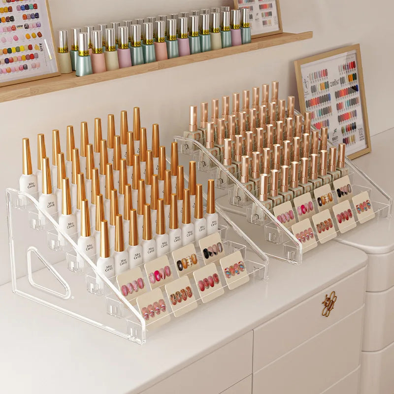 Multi-Layer Acrylic Nail Polish Display Rack – 3/4/5/6/7 Tier Transparent Organizer