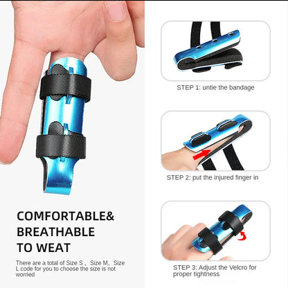 Aluminum and Foam Finger Splint - Hand Trigger Broken Finger Support Brace for Sprains, Joint Immobilization, Fracture Pain Relief (1 Piece)