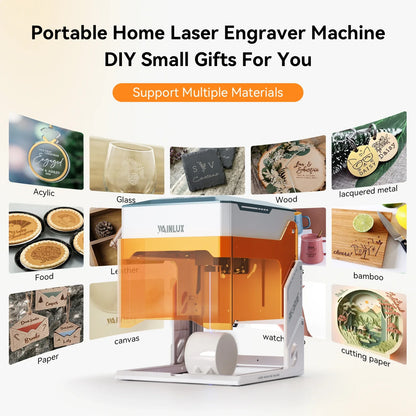 Wainlux K10 Mini Laser Engraver – 3000mW Bluetooth Upgrade for Woodworking, Engraving & Marking Machine