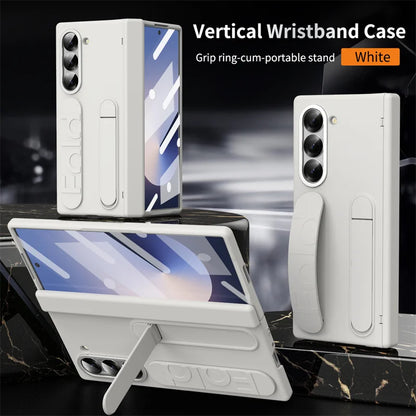 Wristband Hinge Phone Case for Samsung Galaxy Z Fold 3-7 – With Pen Slot & S Pen, Screen Protector Cover