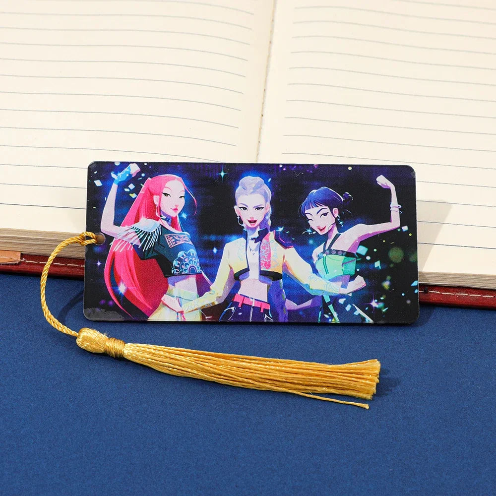 KPop Demon Hunters Huntrix Cartoon Bookmarks – Cute Anime Stationery for Fans & Students