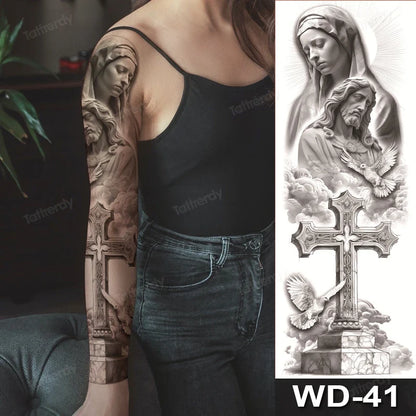 Large Temporary Leg Tattoos for Women - Sexy Animal & Anime Skull Water Transfer Body Art Stickers
