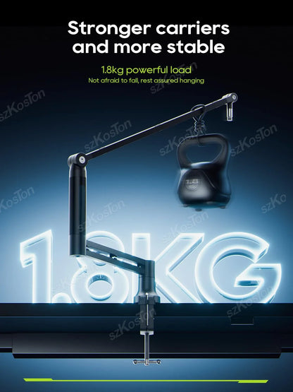 Adjustable Microphone Boom Arm - Low Profile Mic Stand with Cable Management for Gaming, Streaming & Podcast Microphones