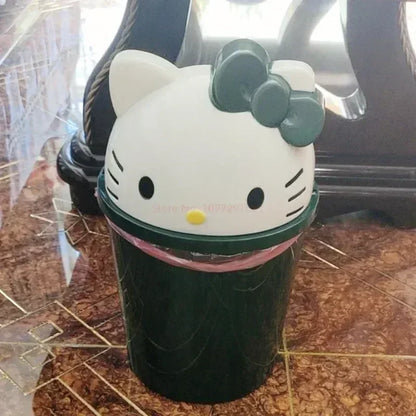 Sanrio Hello Kitty Kawaii Trash Can – Cute Dustbin for Bedroom & Living Room Garbage Disposal