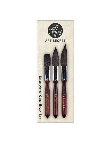 Artsecret Mini Dagger Oval Flat Squirrel Hair Brushes Set – Professional Watercolor Painting Tools