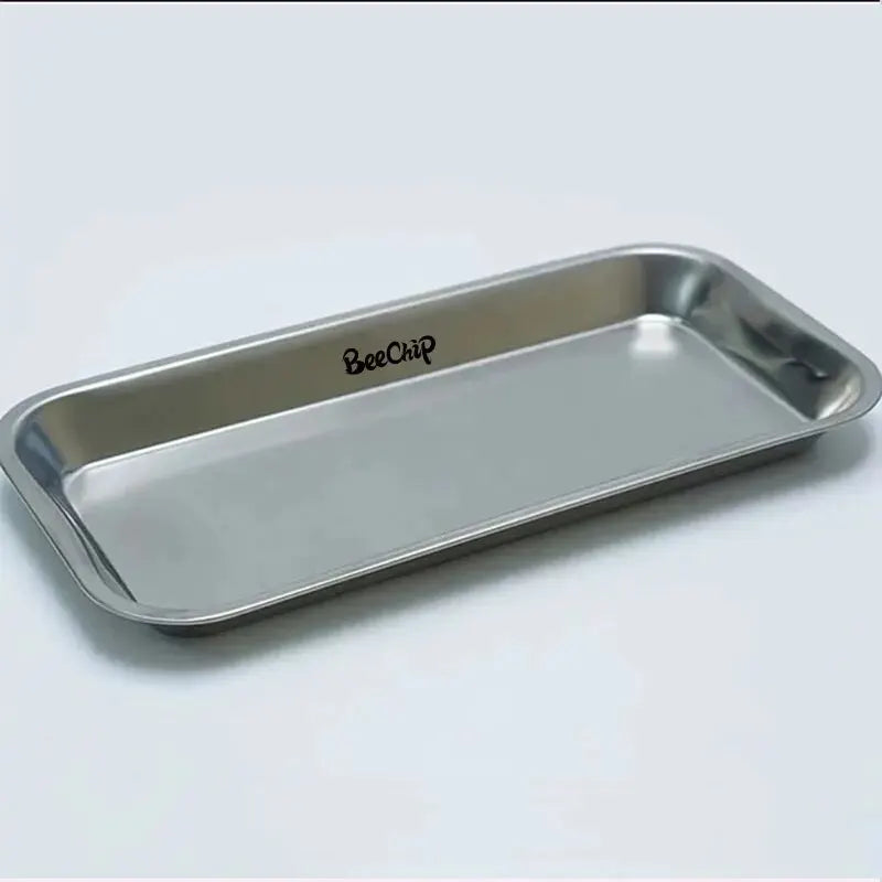 Stainless Steel Cosmetic & Tattoo Storage Tray – Dental, Nail Display, and Equipment Organizer