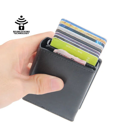 Anti-Theft RFID Credit Card Holder – Smart Minimalist Slim Wallet for Men & Women, Cardholder & Cash Case