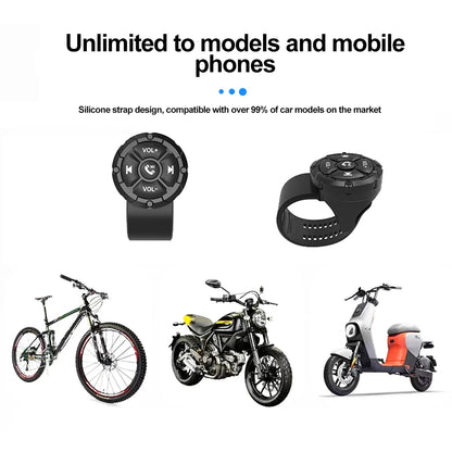 Wireless Bluetooth 5.3 Remote Button Helmet Earphone: Motorcycle/Bike Handlebar Media Controller - Convenient Steering Wheel Remote Control