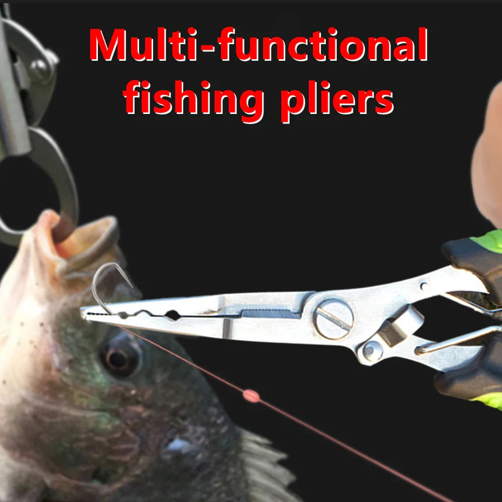 High-Strength Fish Pliers: Ergonomic, Anti-Slip, Multifunctional Tool for Cutting Fishing Line, Tying Hooks - Angling Equipment Essential