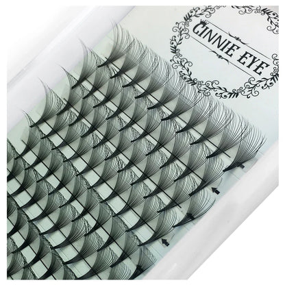 10D Premade Volume Eyelash Fans – Long Stem 3D-6D Pointy Base False Lash Clusters
