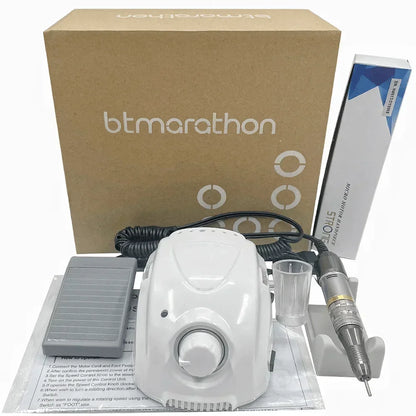 65W Electric Nail Drill BT Marathon Champion-3 – Micromotor Control Box DC30V, 35000RPM, H200 Handle Milling Machine for Manicure