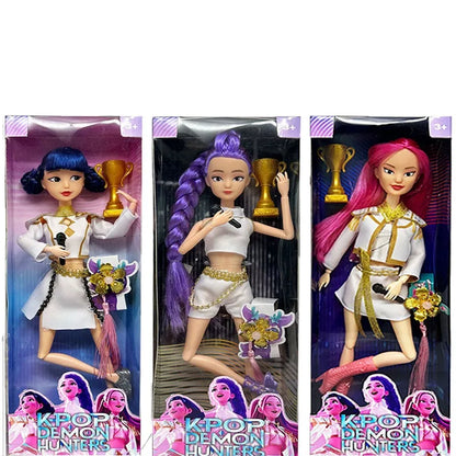 New Anime KPop Demon Hunter Doll — Rumi Mira Zoi Vinyl Mask Collectible for Girls, Birthday & Fan Club Gift