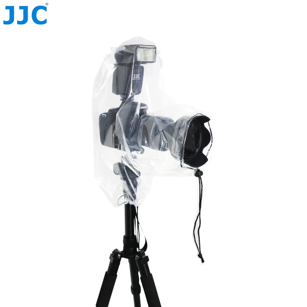 JJC 2-Pack Camera Rain Cover with Flash Protection – Waterproof Raincoat for Sony A6600/A6500/A7IV/A7III & Nikon Z7/Z6/Z5