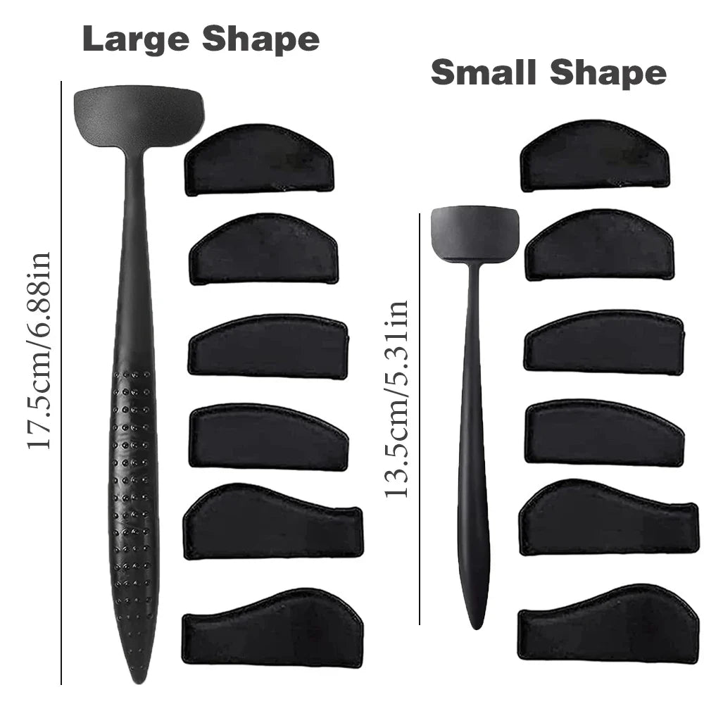 6 in 1 Crease Line Kit - Silicone Eyeliner Template for Precise Eyeshadow Cut Crease, Black Eye Makeup Stencils for Women