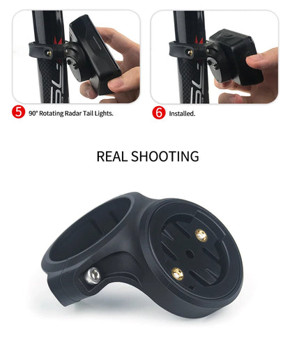 CYCLAMI Bicycle Lamp Mount — Bike Seatpost Bracket & Taillight Holder for Garmin Varia Radar RVR315, RTL510/515/500